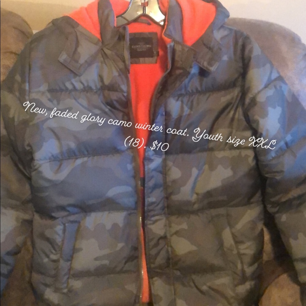 Boys winter coat.  Size XXL, (18).  New.  $10.00.